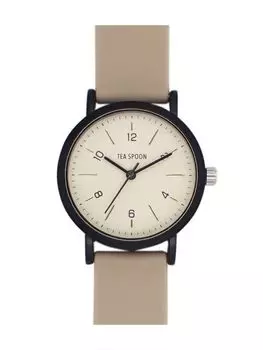 Часы TEA SPOON Round Rubber Belt Watch бежевые [Подписаться] N04721A-1 MOC/BE женские бежевый