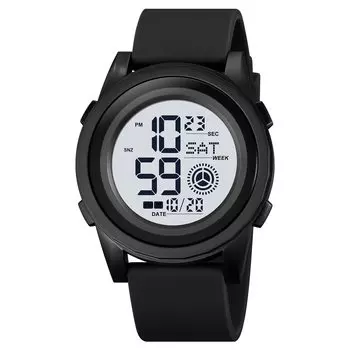 Часы Timever Digital с тонким мягким ремешком, водонепроницаемые, светодиодные, с функцией будильника и секундомера, водонепроницаемые, с крупным текстом для удобства просмотра, мужские