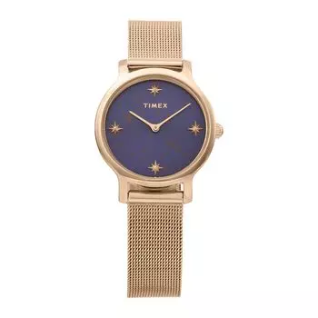 Часы Timex CELESTIAL темно-синий циферблат латунь минеральное стекло кварц 31 мм американский часовой бренд TW2W21400 унисекс розовое золото [TIMEX] [Товар]