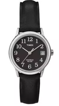 Часы Timex Easy Reader T2N525 кварцевые водонепроницаемые до 3 АТМ минеральное стекло черный циферблат латунь [TIMEX] женские [Товар]