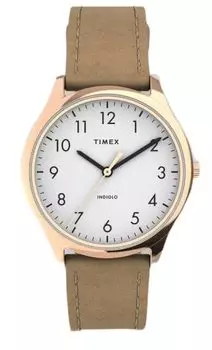 Часы Timex Easy Reader TW2T72400 кварцевые 3 ATM водонепроницаемые минеральное стекло белый циферблат нержавеющая сталь [TIMEX] женские [Товар]