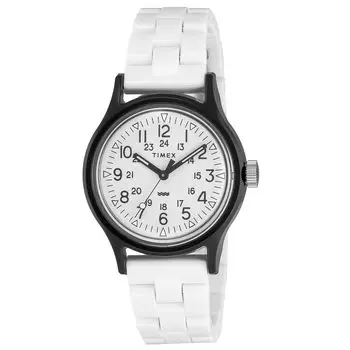 Часы Timex Original Camper Classic Tile Collection Original Camper Tile Collection Белый циферблат Смола Кварцевые часы 36 мм Америка Америка Часы унисекс Белый