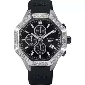 Часы UFC King Strap Black Dial Stainless Steel Acrylic Quartz Watch Brand TW2V99300 Black [TIMEX] Mens [Товар] чёрный