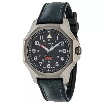 Часы UFC Reveal Blue Dial Quartz 100M Waterproof Mineral Glass 41mm TW2V85700 Black [TIMEX] Mens [Item]