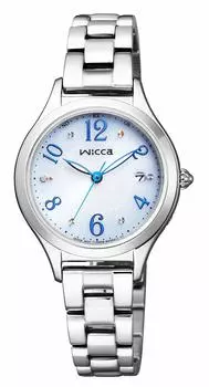 Часы Wicca Solar Tech Radio Clock Happy Diary HAPPY DIARY Simple Adjust Silver [Citizen] KS1-210-91 женские