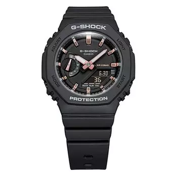 Часы женские CASIO G-SHOCK GMA-S2100-1AJF [G-SHOCK мужские с резиновым ремешком GA-2100 MID черные] круглые черные
