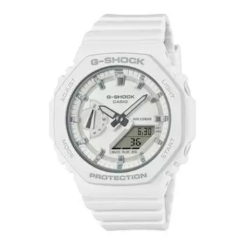 Часы женские CASIO G-SHOCK GMA-S2100-7AJF [G-SHOCK мужские с резиновым ремешком GA-2100 MID белые] круглые белые