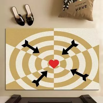 Checkerboard Grid Dirty and Wear-resistant Door Mat Entry Door Thickened Silk Ring Mat Can Be Cut Into The Entry Home Foot Mat 40 * 60CM silk ring
