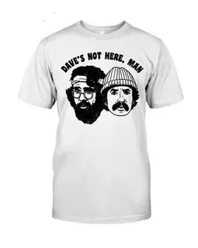 Cheech Chong DaveS Not Here Man The Movie Забавная белая футболка унисекс S