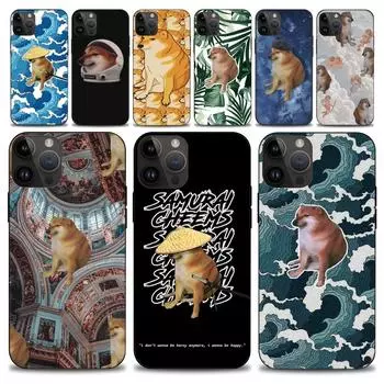 Cheems Doge Phone Case iphone15 14 13 12 11 Pro Max Mini X 7 8 Soft Case iPhone13mini