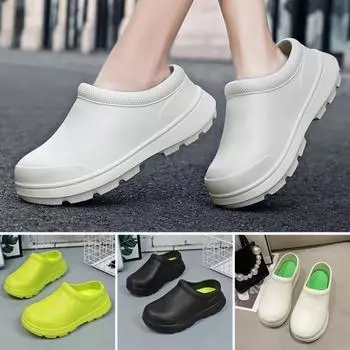 Chef Work Shoes Non Slip Waterproof Kitchen Shoes Oil Resistant Closed Toe 39-40 чёрный