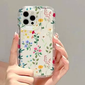 Чехлы для iPhone 14 Pro Max, чехол для телефона iPhone 11, чехол для iPhone 15 12 13 Pro Max XR XS 8 7 Plus, прозрачный чехол с цветком розы For iPhone 11 Pro