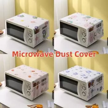 Чехлы для микроволновых печей Peva Dustproof, пылезащитные чехлы с принтом, масляные чехлы с двойными карманами, сумка для хранения кухонных принадлежностей 85x35cm