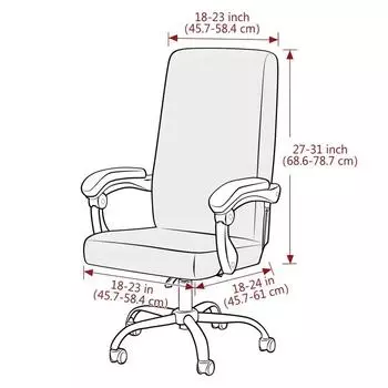 Чехлы для офисных кресел Polar Fleece, эластичные водоотталкивающие чехлы для компьютерных кресел, вращающийся подъемный пылезащитный чехол для сиденья 1 piece серый