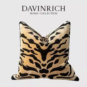Чехлы для подушек DAVINRICH Tiger Chic Patterns, квадратные, с роскошными полосками под шкуру леопарда, декоративные наволочки 50x50 см 30x50cm(NO FILLING)