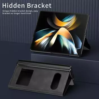 Чехлы Ebesfous с узором личи для Samsung Galaxy Z Fold 4 Z Fold 3 Z Fold 2, защитный чехол на 360 градусов, откидной чехол против падения, новый for Galaxy Z Fold 4