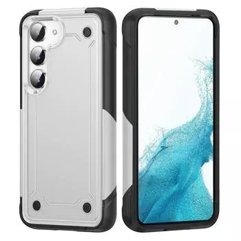 Чехлы S23 Ultra, прочный противоударный чехол-сумка для мобильного телефона для Samsung Galaxy S23 Ultra S 23 Plus, двухслойные задние чехлы for Galaxy S23 ultra серый