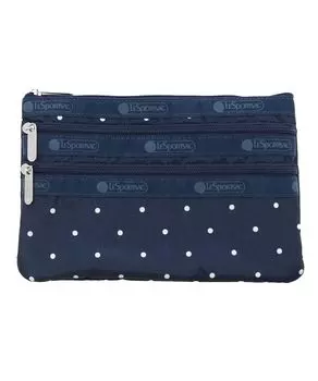 Чехол 3ZIP Navy Petite Dot [LeSportsac] [Официальный] COSMETIC/7158