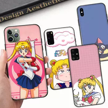 Чехол A-41 Sailor Moon для OPPO Reno Samsung Iphone Xiaomi Redmi Note 10 11 12 15 13C 9C A12 A55 7 8 9 Pro Plus S24 S23 S22 FE Ultra A22 A25
