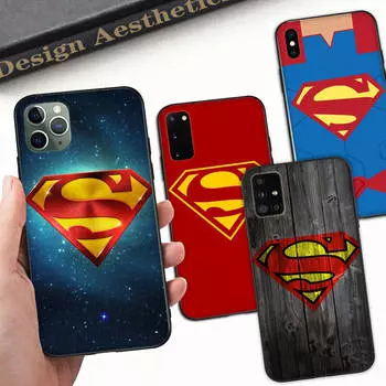 Чехол A-45 Super Man для OPPO Reno Samsung Iphone Xiaomi Redmi Note 10 11 12 15 13C 9C A12 A55 7 8 9 Pro Plus S24 S23 S22 FE Ultra A22 A25