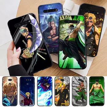 Чехол AD59 One Piece Zoro Sanji Black для Samsung Note 20 Lite S24 Ultra S23 S22 A05 A06 A11 A71 A15 A16 A13 A24 A25 A33 A52 A53 M55 M35 Sofe Cover Samsung S20 FE капри