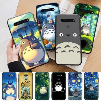 Чехол AD86 Totoro Black для Samsung Note 20 Lite S24 Ultra S23 S22 A05 A06 A11 A71 A15 A16 A13 A24 A25 A33 A52 A53 M55 M35 Sofe Cover Samsung A31 ирис