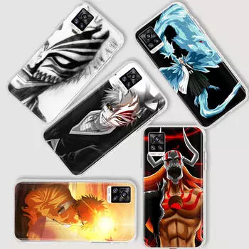 Чехол AD90 Anime Bleach Clear для Samsung A04 A14 A23 A34 A54 M23 M33 M52 M53 Realme 10 9 C30S C35 C55 VIVO Y02 Y21 Y33S Y51 X80 V25 Cover Realme 10 Pro зелёный