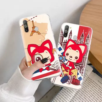 Чехол Ali the Fox TPU для iPhone XR 7 8 14 15 11 12 13 X XS Pro Max Xiaomi Redmi 13C Note 9 Samsung A22 S23 S24 Ultra Plus VIVO Xiaomi Poco M2 кожа буйвола