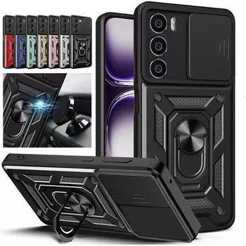 Чехол Armor для OPPO Reno 12 Pro 5G Reno 13 Reno12 Reno13, защитная крышка объектива с кольцом, магнитный держатель, чехол Fundas OPPO Reno 12 5G зелёный