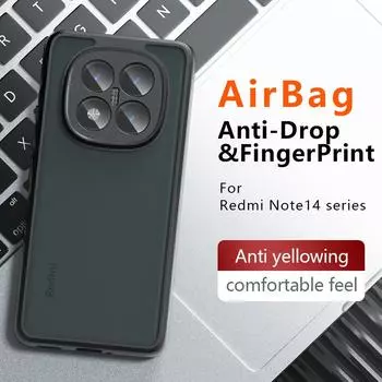 Чехол Armor для Redmi Note 14 Pro Plus 14pro 5G, роскошный матовый прозрачный чехол для Redmi Note14 13 Pro+ 13pro 4G, акриловый противоударный бампер For Redmi Note 14 5G белый