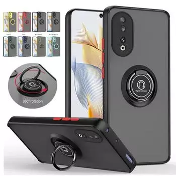 Чехол Armor Matte для Honor 90 Lite Honor 70 50, чехол-кольцо, магнитный держатель, подставка, противоударный, бизнес, полная защита For Honor 50
