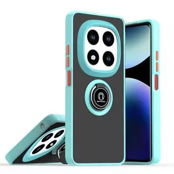 Чехол Armor Matte Magnetic для Xiaomi Redmi Note 14 13 8 Pro Plus 12 Turbo 10 8T 5G Ring Holder Phone Cases Redmi 14C 13C Cover Redmi Note 14 Pro 5G (Global) небесно-голубой