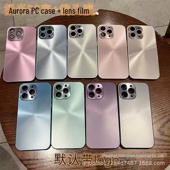 Чехол Aurora Laser для iPhone 16 Pro Max со встроенной пленкой для объектива, узор Apple 14CD 16E