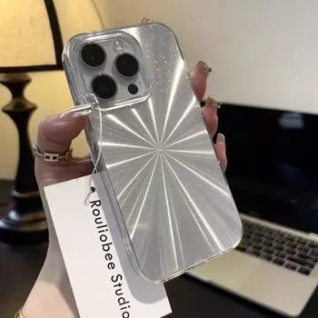 Чехол Aurora Laser Glitter Powder для iPhone 11, 12, 13, 14 и 15 Pro Max — полная защита и защита от падений для женщин Apple 15 Pro