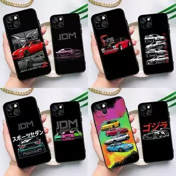 Чехол-бампер для iPhone 15 14 13 12 11 Pro Max X XS Max XR 7 8 Plus SE 2020 2022 с изображением спортивного автомобиля JDM Drift iPhone SE 2022