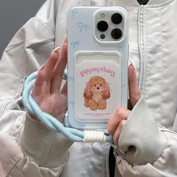 Чехол Blue Bow Dog для iPhone 15/14/13/12/11/Pro/Pro Max/XS Max/XR/X Apple 14PROMAX