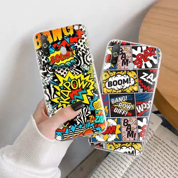 Чехол Boom Art TPU для iPhone XR 7 8 14 15 11 12 13 X XS Pro Max Xiaomi Redmi 13C Note 9 Samsung A22 S23 S24 Ultra Plus VIVO iPhone 14 кожа буйвола
