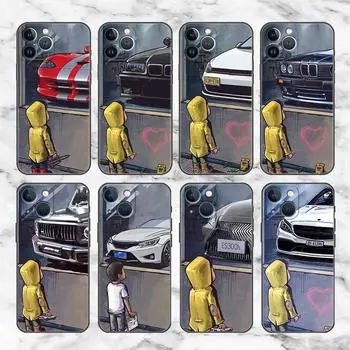 Чехол Boy See Sports Car Jdm Drift Funda для Apple iPhone 14 11 13 12 Pro 7 XR X XS Max 8 Plus 6 6S 14Pro, черный мягкий чехол для телефона iPhone 6 6S