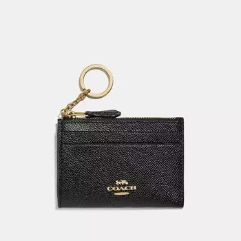 Чехол Coach Mini Skinny Id Case золотисто-черный