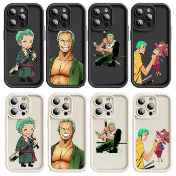 Чехол D-28 One Piece Zoro для iPhone 15 14 13 12 8 Plus Samsung S24 S23 Ultra A04S A05S Huawei P40 P50 P60 Nova 11 Pro Max OPPO A17K Reno 10 iPhone 13 Pro эбеновый