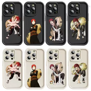 Чехол D-30 Naruto Gaara для iPhone 15 14 13 12 8 Plus Samsung S24 S23 Ultra A04S A05S Huawei P40 P50 P60 Nova 11 Pro Max OPPO A17K Reno 10 Huawei Nova 10 верблюд