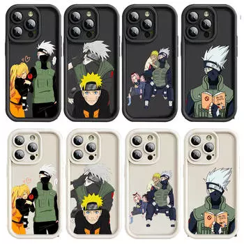 Чехол D-34 Наруто Какаши для iPhone 15 14 13 12 8 Plus Samsung S24 S23 Ultra A04S A05S Huawei P40 P50 P60 Nova 11 Pro Max OPPO A17K Reno 10 iPhone 11 Pro серый