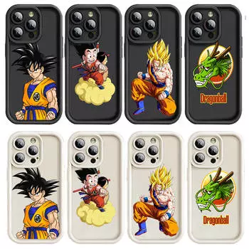 Чехол D-49 Dragon Ball Z для iPhone 15 14 13 12 8 Plus Samsung S24 S23 Ultra A04S A05S Huawei P40 P50 P60 Nova 11 Pro Max OPPO A17K Reno 10 OPPO A77 5G эбеновый