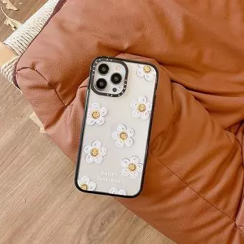 Чехол Daisy Smiley Face Plaid Strawberry для Apple iPhone 15 Pro Max/14 Pro/13/12 iPhone 15 Pro
