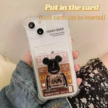 Чехол-держатель для карт Zhitai Floral для iPhone 14, 15 Pro Max и 16 iPhone 11