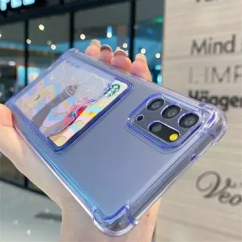 Чехол-держатель для сумки с отделением для карт для Samsung Galaxy S22 Ultra S21 Fe S20 S10 Plus Note 20 10 A72 A52 A42 A32 A22 A12 A13 A33 A53 S10 чёрный