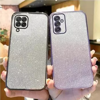 Чехол-держатель с блестящим покрытием A34 14 A 54 для Samsung Galaxy A54 A34 A14 A24 A13 5g A52 a72 M34 4g 5g A04s, чехол A04 синий