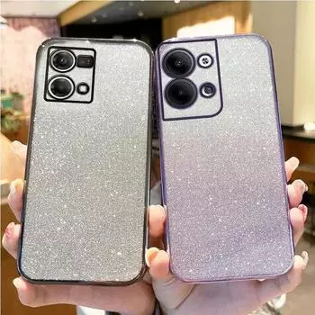 Чехол-держатель с блестящим покрытием Reno7 для Oppo Reno10 9 proplus 9 pro Reno8 T 4g Reno 7 4g 5g 6 Pro, чехол Reno8T 7SE 6z 5K Reno 10 синий