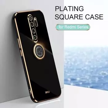 Чехол-держатель с квадратным пальцем для Xiaomi Redmi Note 8 Pro, новинка 2021, Note8 8pro, роскошный мягкий силиконовый чехол-подставка redmi note 8 pro