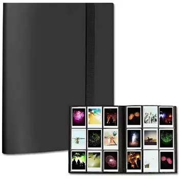 Чехол для альбома BOLSO Instax Polaroid Storage Большая емкость Стильный тонкий файл Instax Book 360 (Черные листы) чёрный